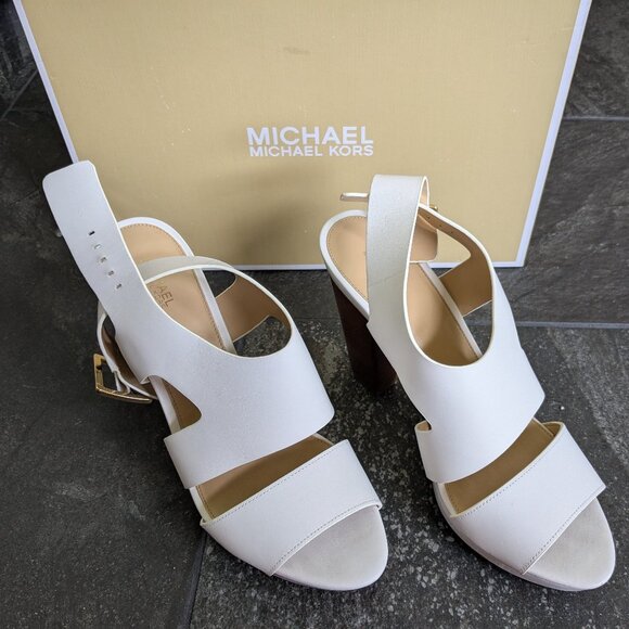 Michael Kors Carla Platform, Optic White, Size 10 - Picture 1 of 8